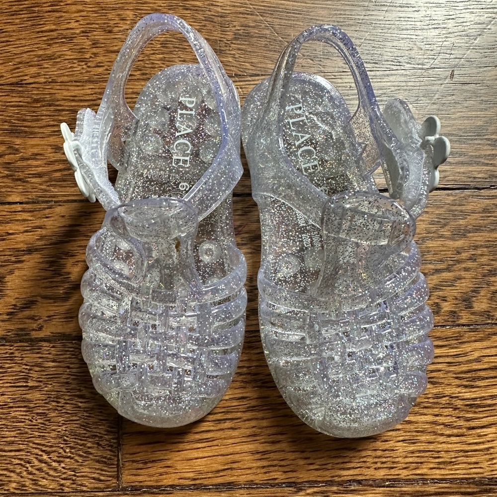 Children’s Place glitter Jelly sandals
